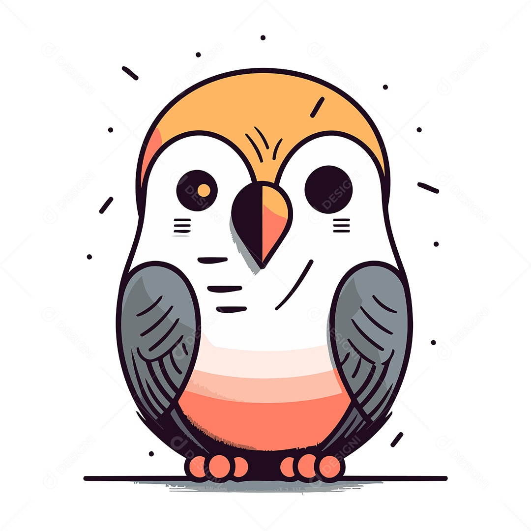 Coruja de Desenho Animado Ilustração Vetor EPS