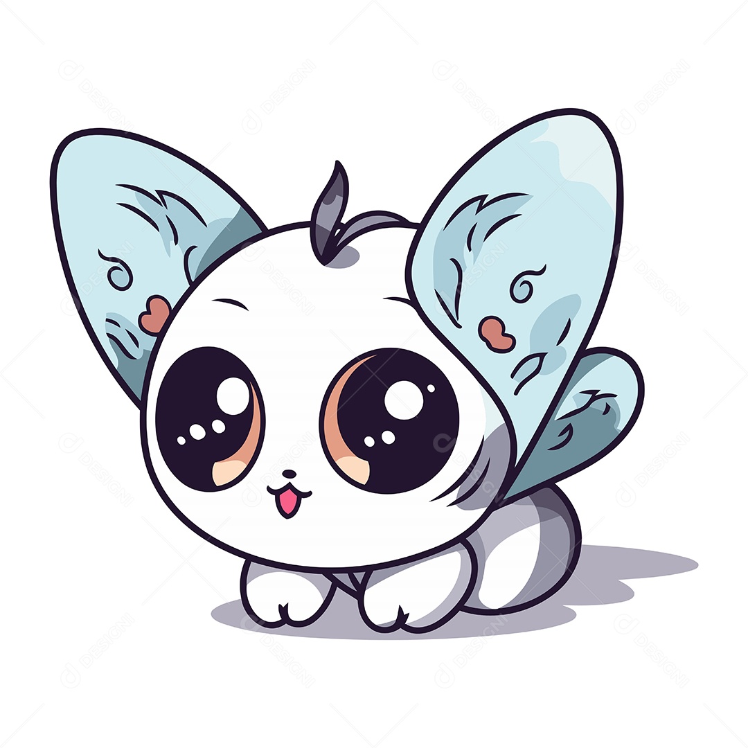 Borboleta de Desenho Animado Ilustração Vetor EPS