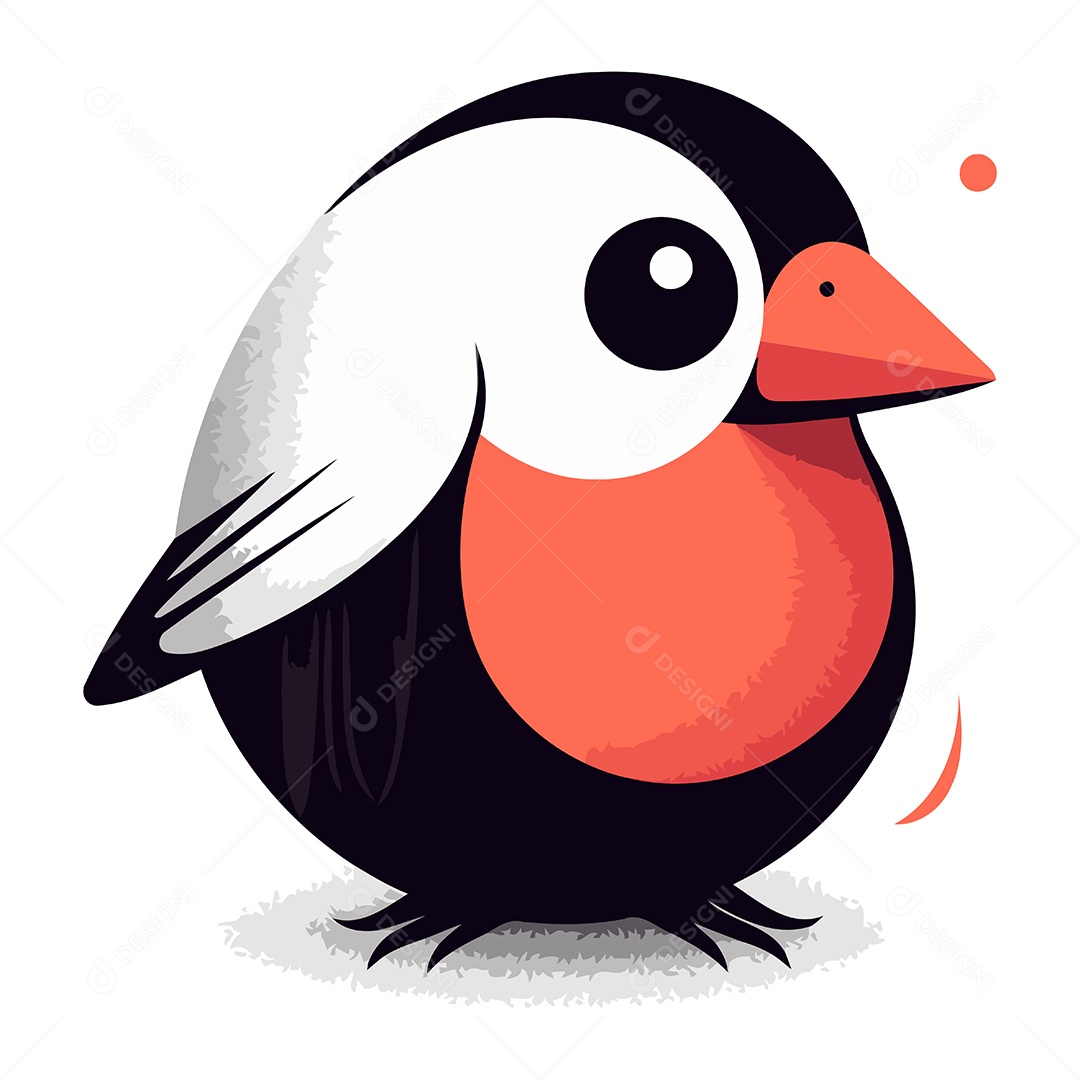 Pássaro Dom Fafe de Desenho Animado Ilustração Vetor EPS