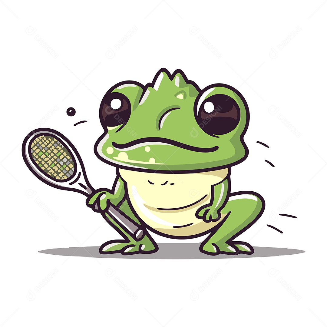 Sapo de Desenho Animado Ilustração Vetor EPS