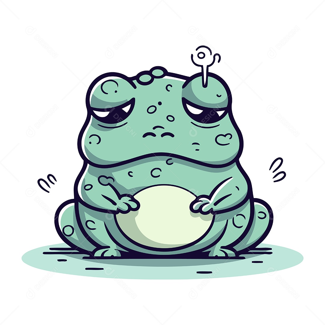 Sapo de Desenho Animado Ilustração Vetor EPS