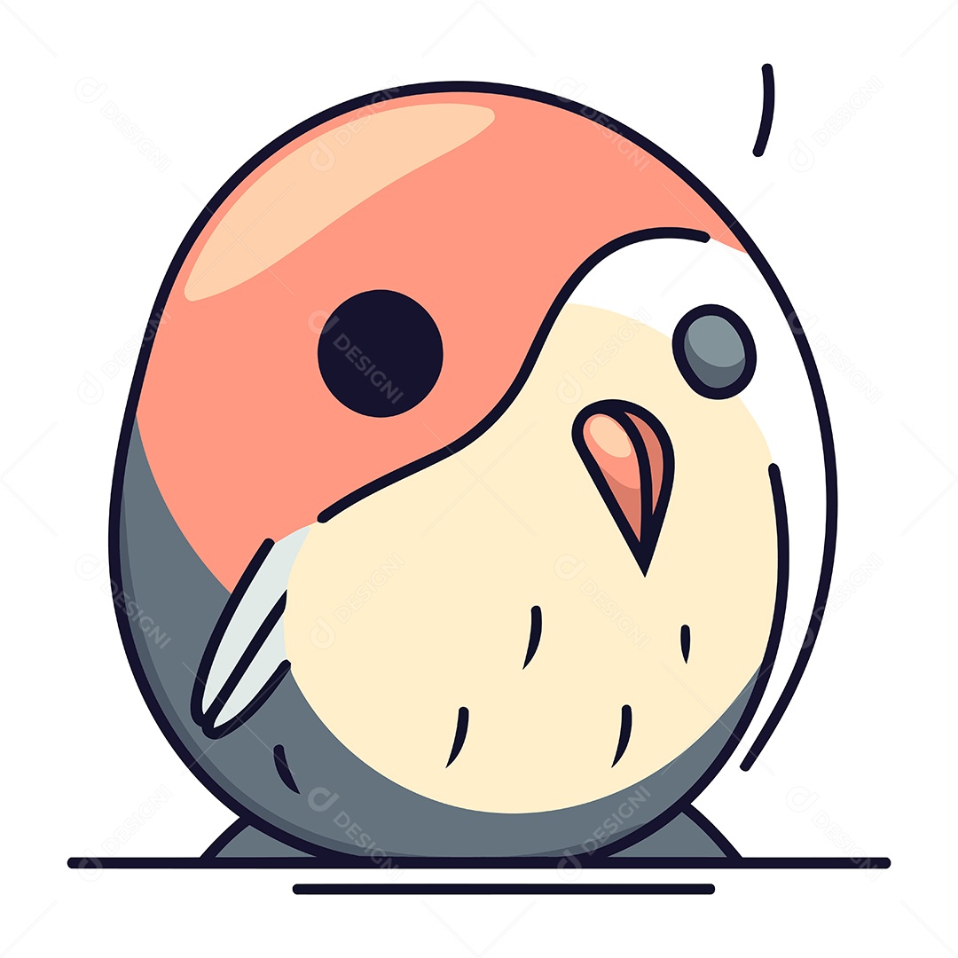 Pinguim Fofo de Desenho Animado Ilustração Vetor EPS