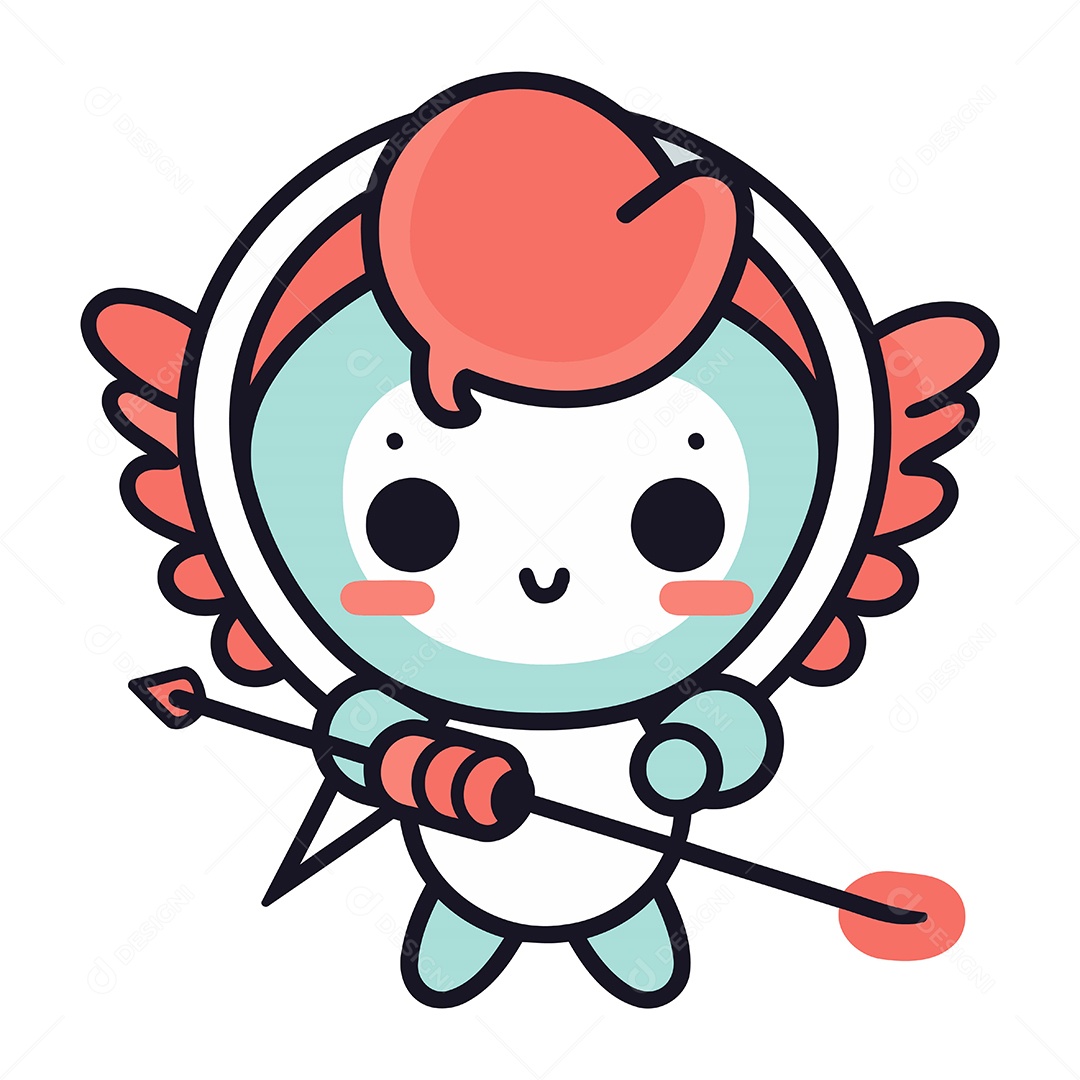 Cupido de Desenho Animado Ilustração Vetor EPS