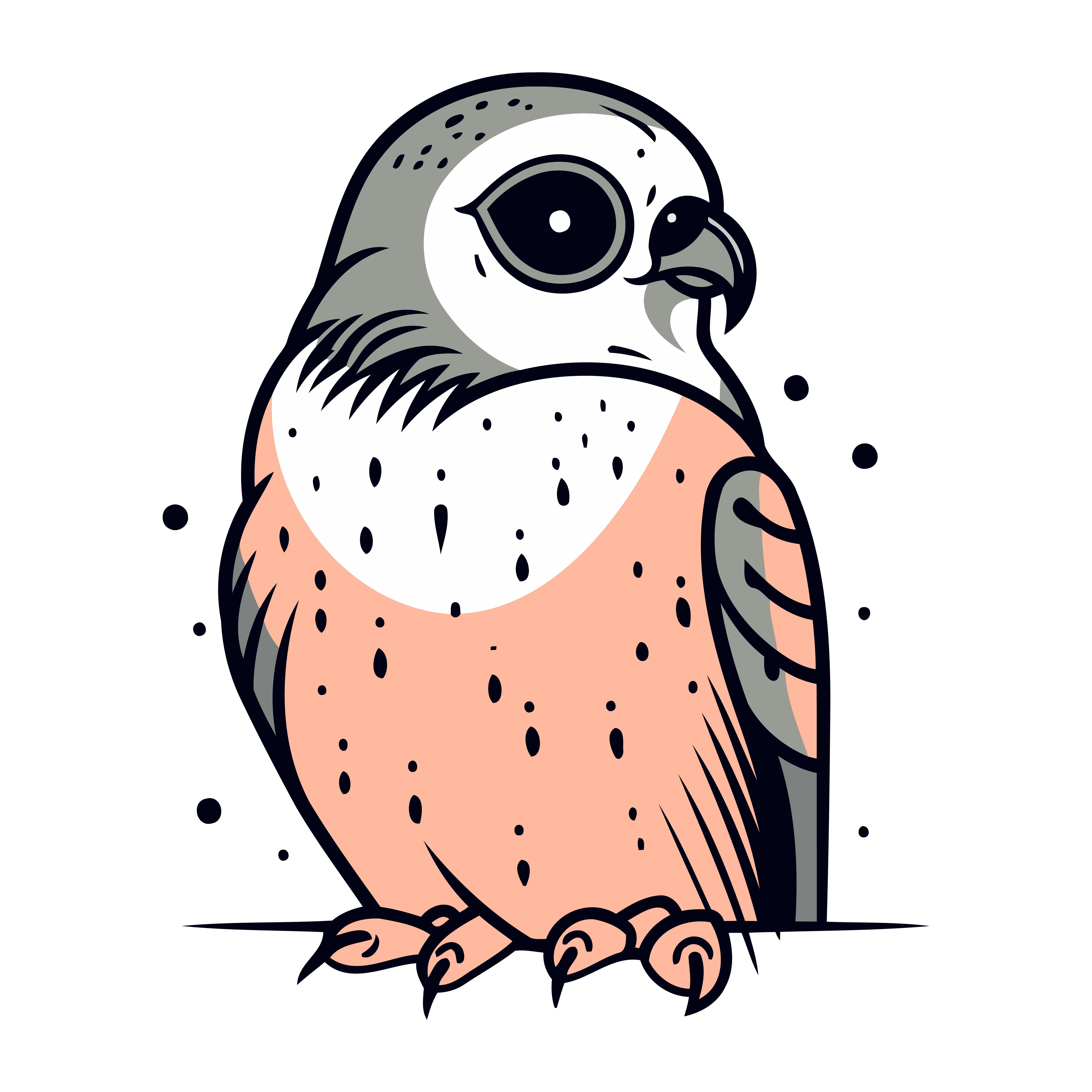 Coruja Fofa de Desenho Animado Ilustração Vetor EPS