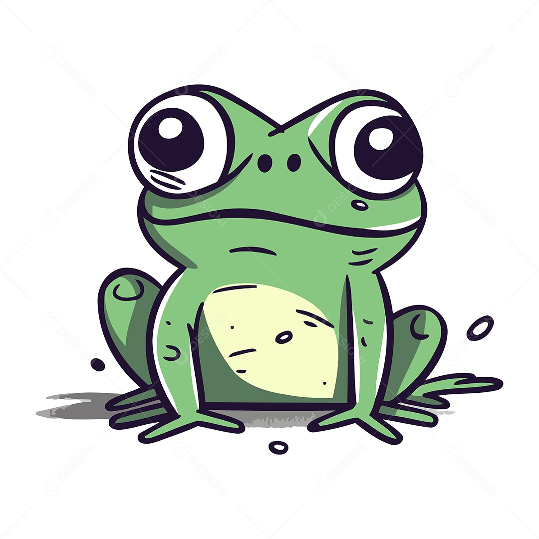 Sapo de Desenho Animado Ilustração Vetor EPS