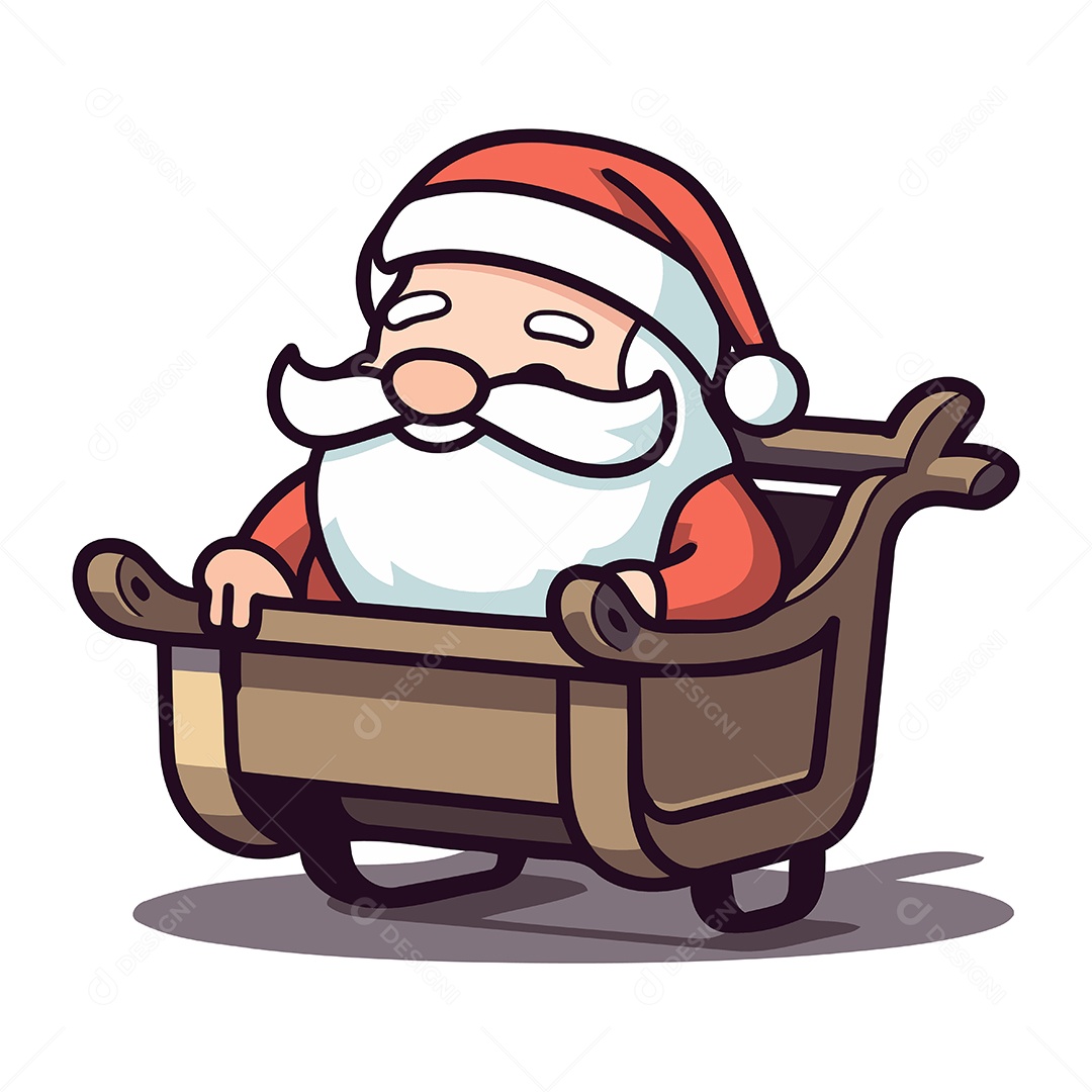 Papai Noel de Desenho Animado Ilustração Vetor EPS