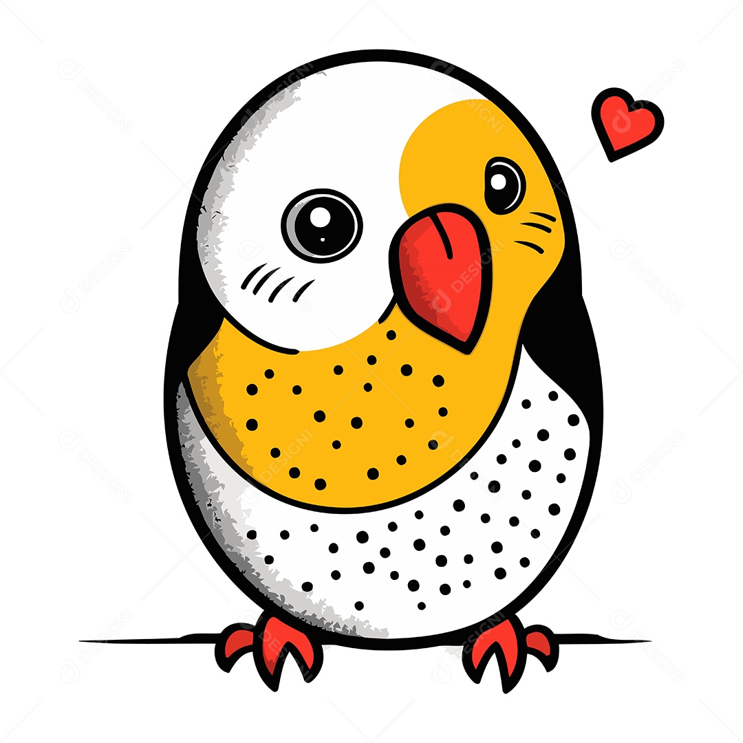 Pinguim Bonito de Desenho Animado Ilustração Vetor EPS