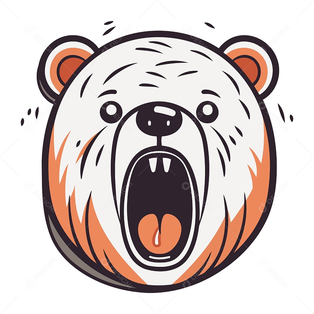 Urso de Desenho Animado Ilustração Vetor EPS