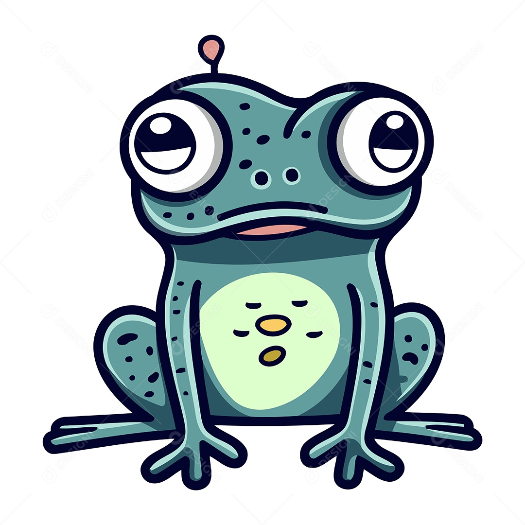 Sapo de Desenho Animado Ilustração Vetor EPS