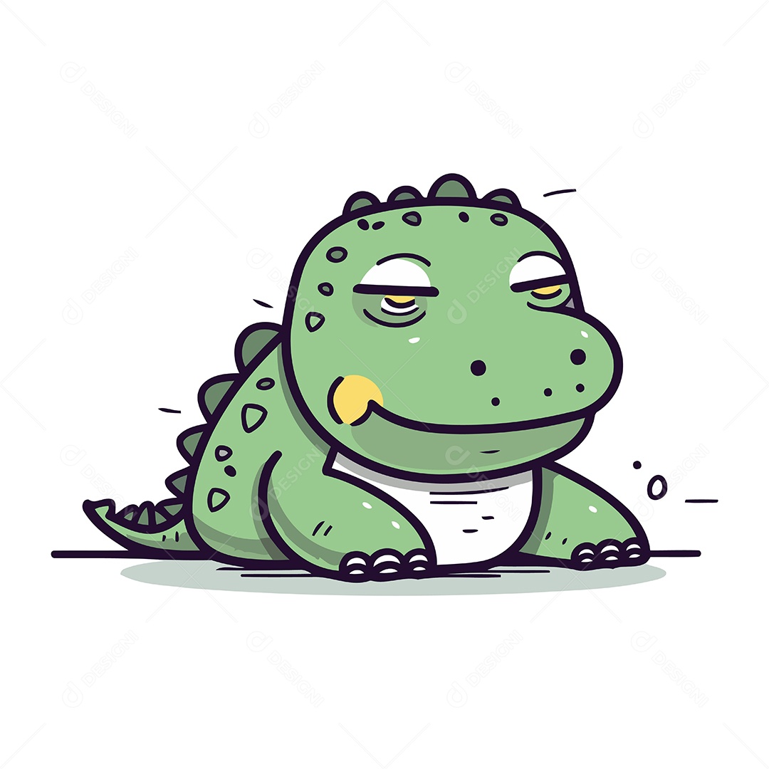 Sapo Bonito de Desenho Animado Ilustração Vetor EPS