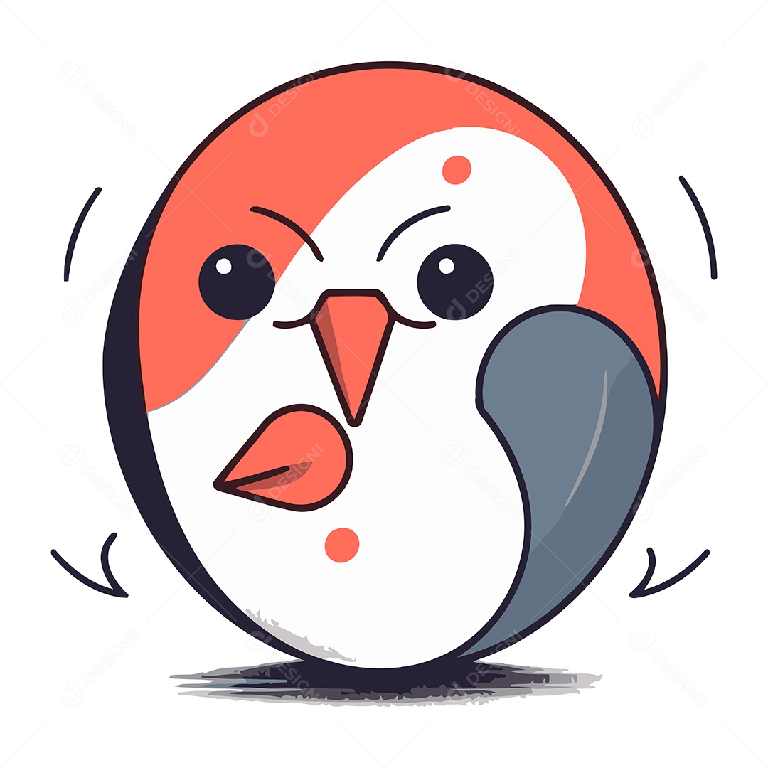 Pássaro de Desenho Animado Ilustração Vetor EPS