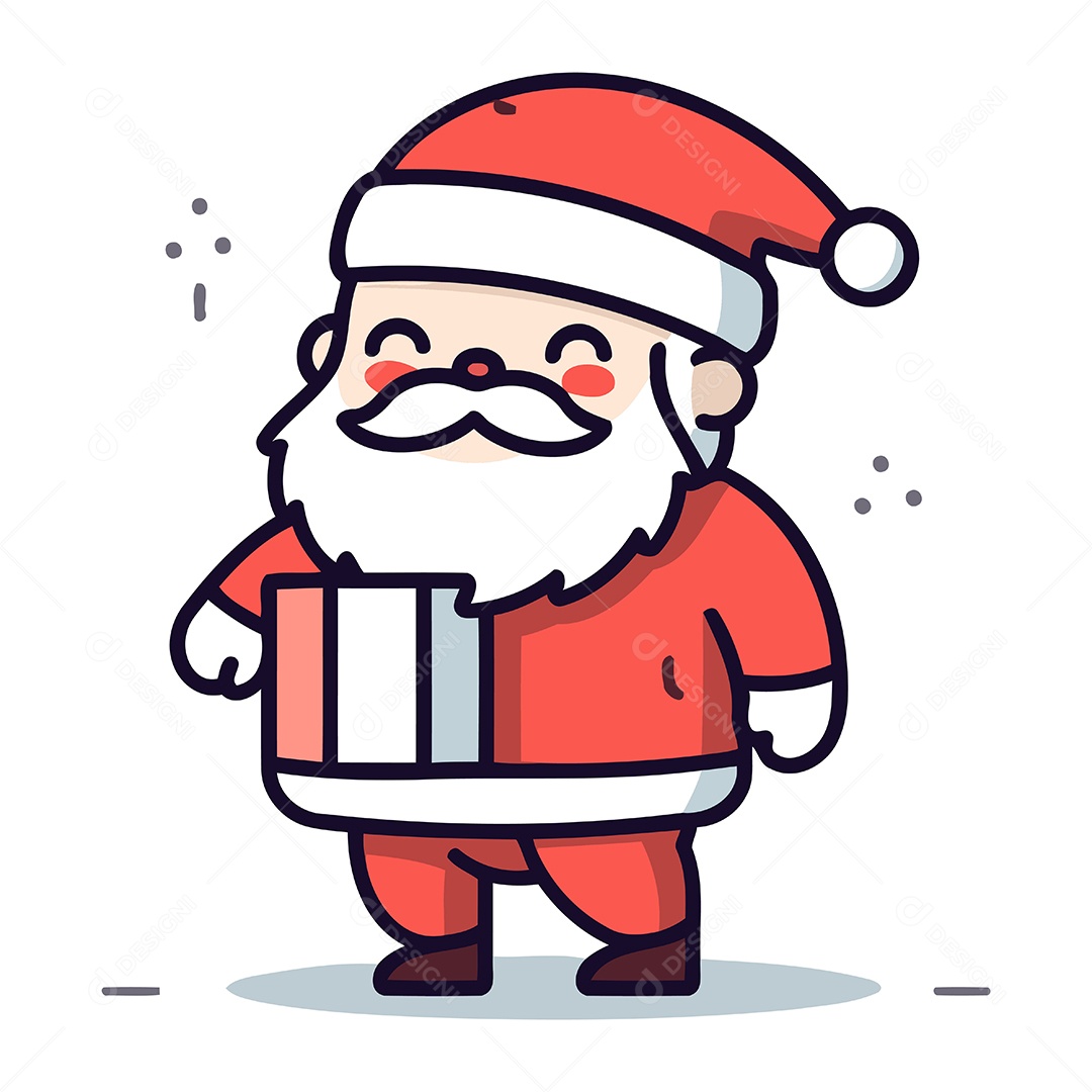 Papai Noel de Desenho Animado Ilustração Vetor EPS