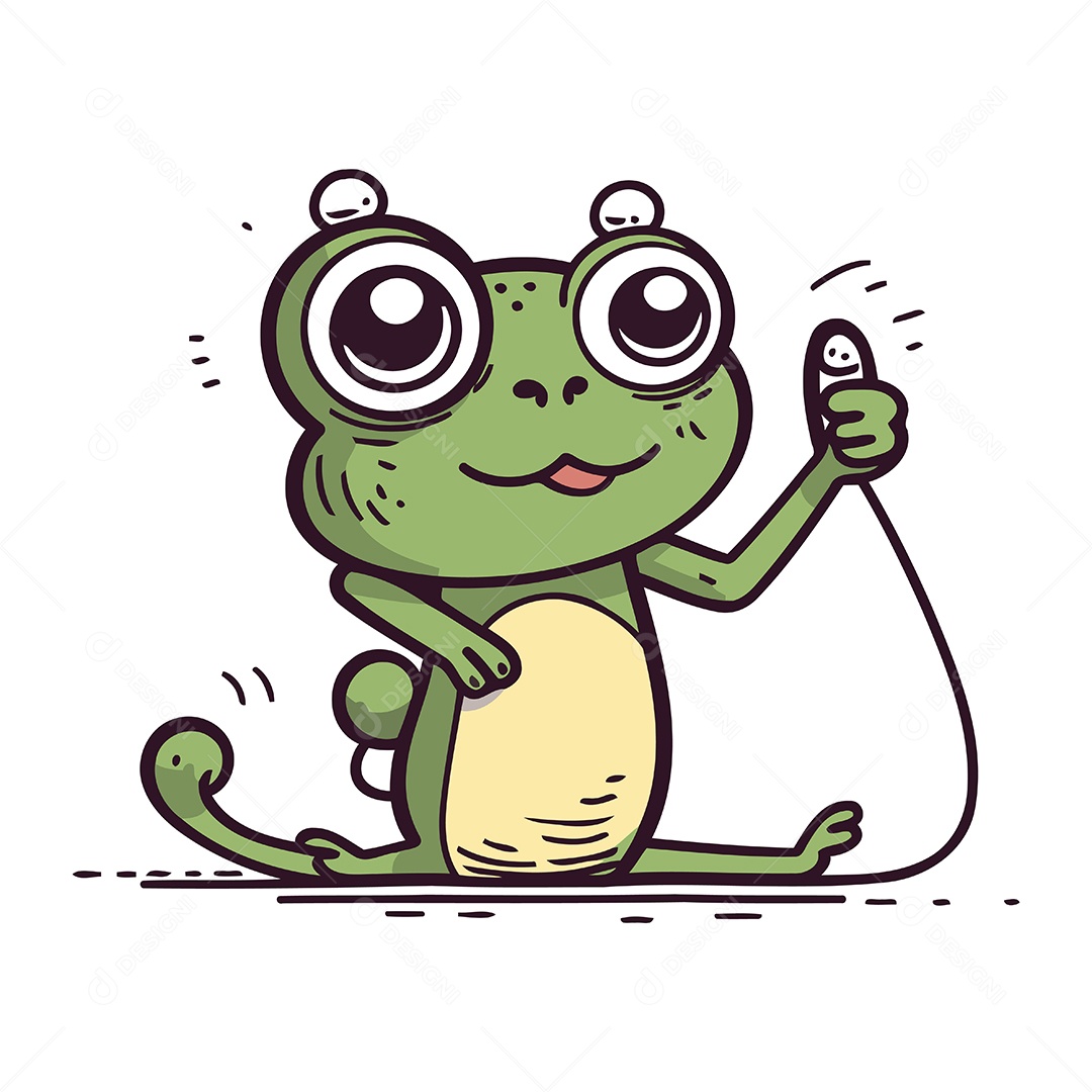 Sapo de Desenho Animado Ilustração Vetor EPS