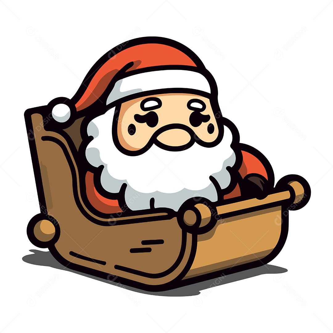 Papai Noel de Desenho Animado Ilustração Vetor EPS
