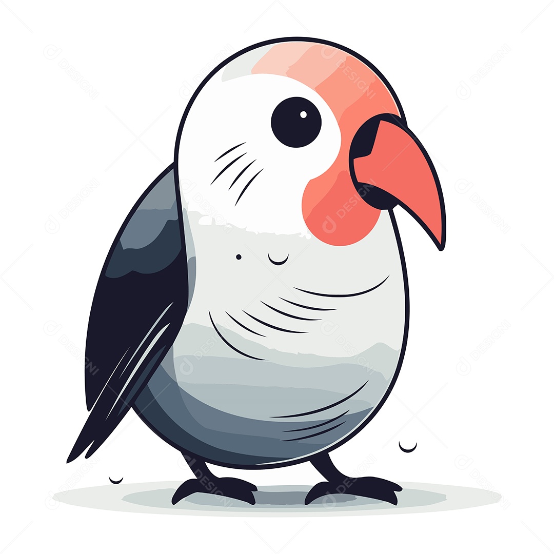 Papagaio de Desenho Animado Ilustração Vetor EPS