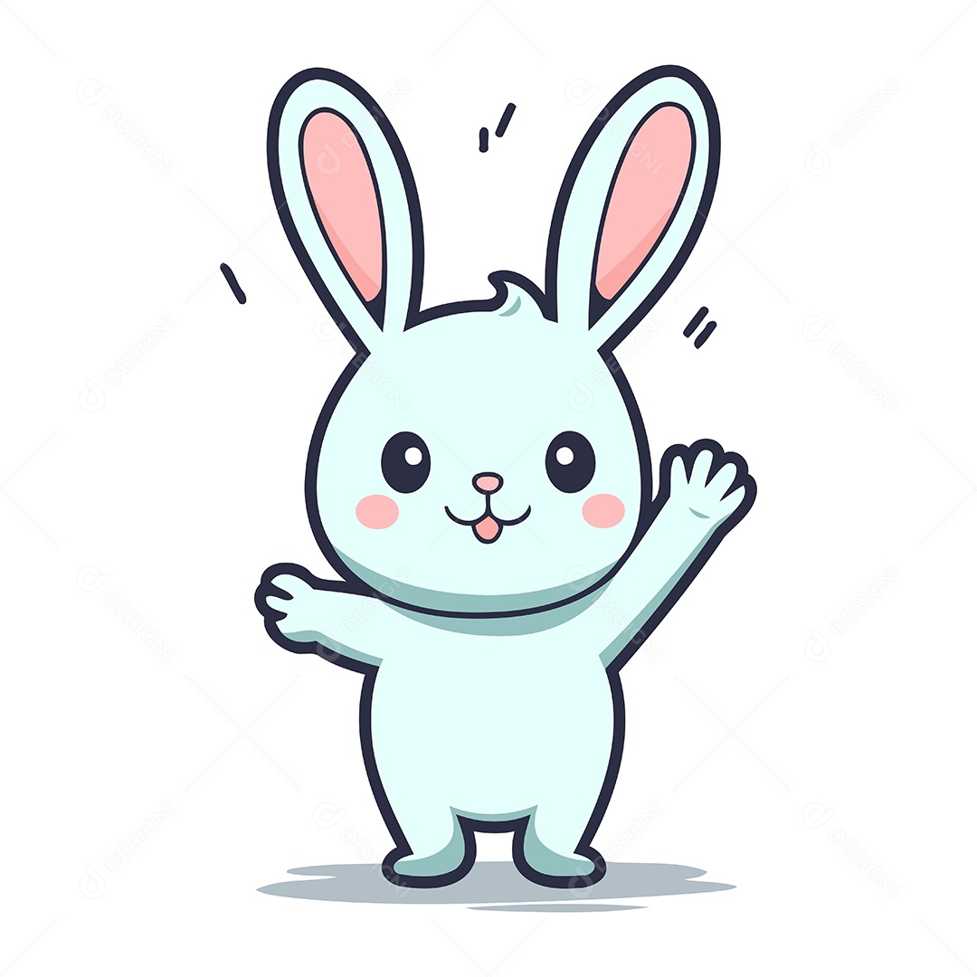 Coelho de Desenho Animado Ilustração Vetor EPS