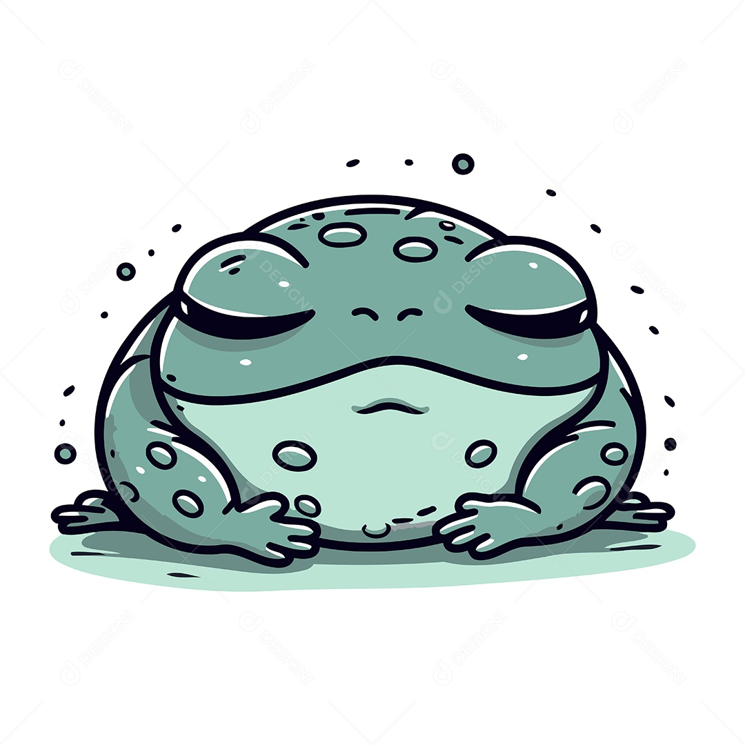 Sapo de Desenho Animado Ilustração Vetor EPS