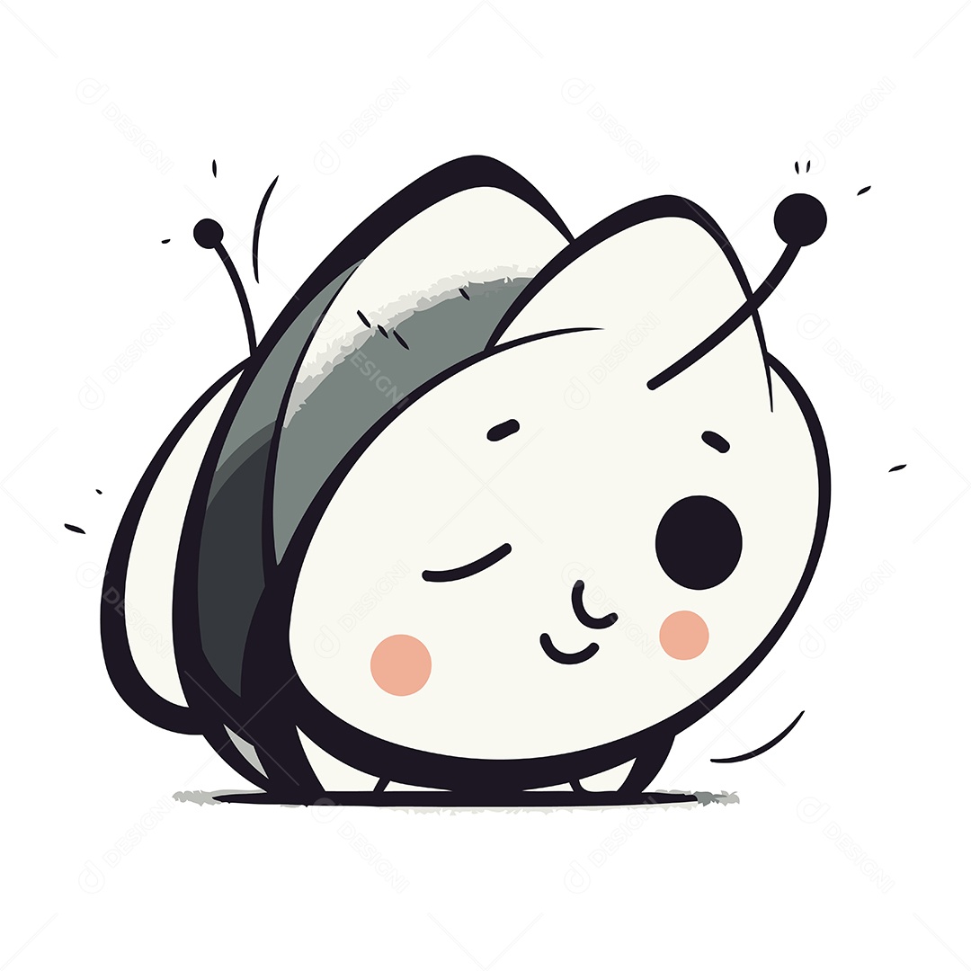 Borboleta de Desenho Animado Ilustração Vetor EPS