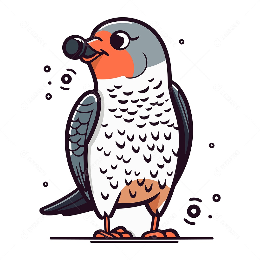 Pombo de Desenho Animado Ilustração Vetor EPS