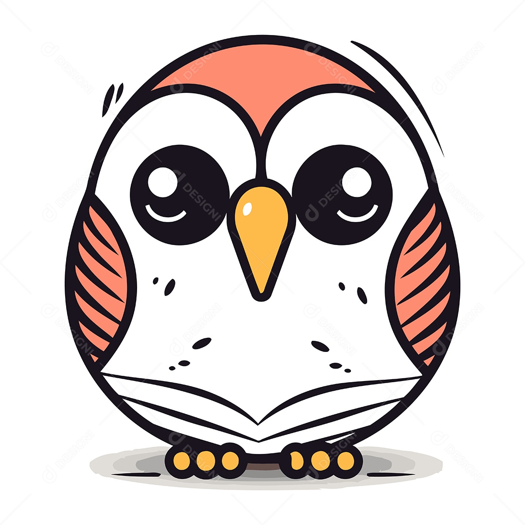 Coruja de Desenho Animado Ilustração Vetor EPS