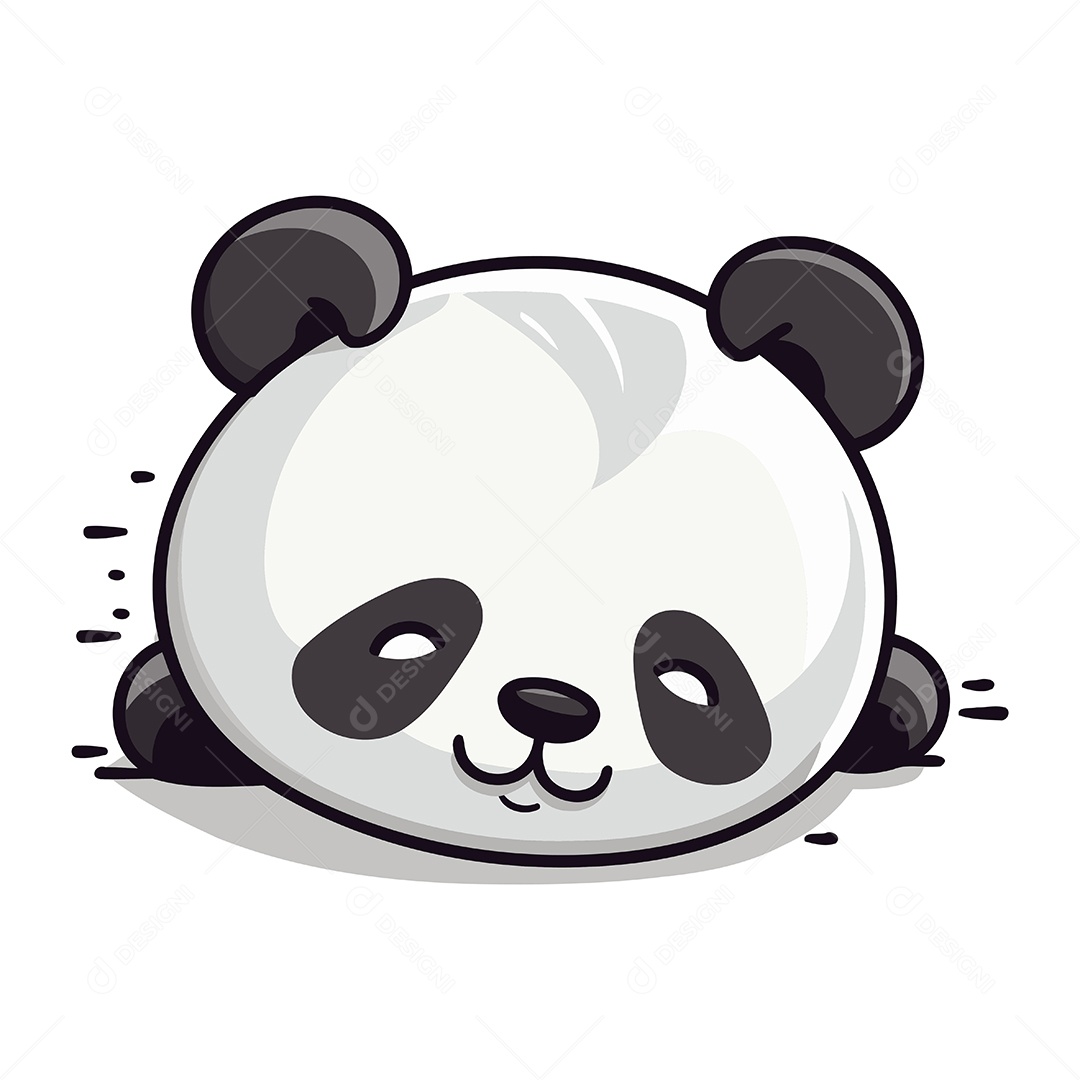 Urso Panda de Desenho Animado Ilustração Vetor EPS