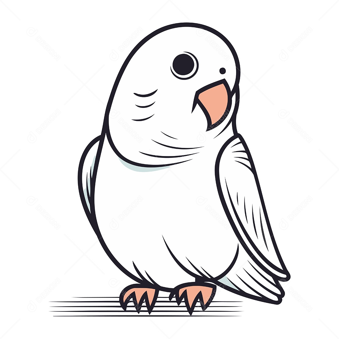 Pombo de Desenho Animado Ilustração Vetor EPS