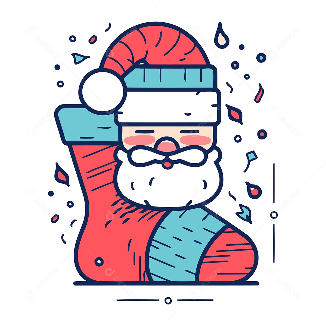 Papai Noel de Desenho Animado Ilustração Vetor EPS