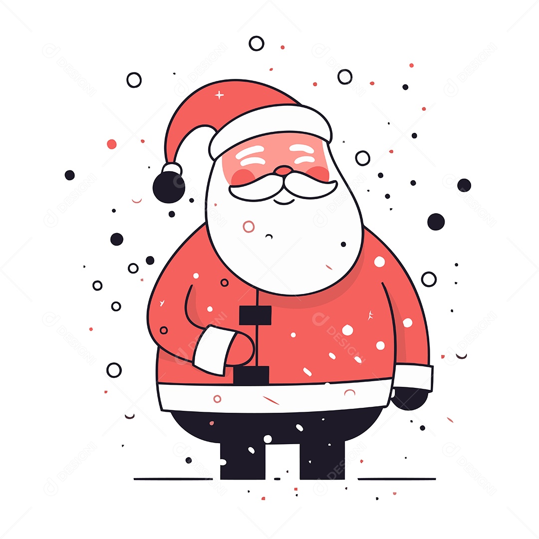 Papai Noel de Desenho Animado Ilustração Vetor EPS