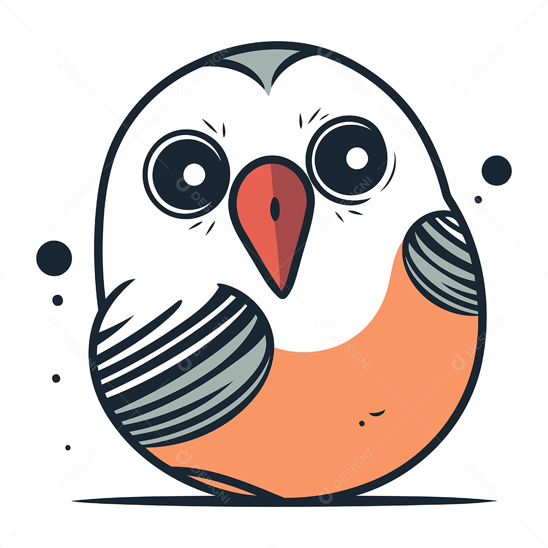 Pássaro de Desenho Animado Ilustração Vetor EPS