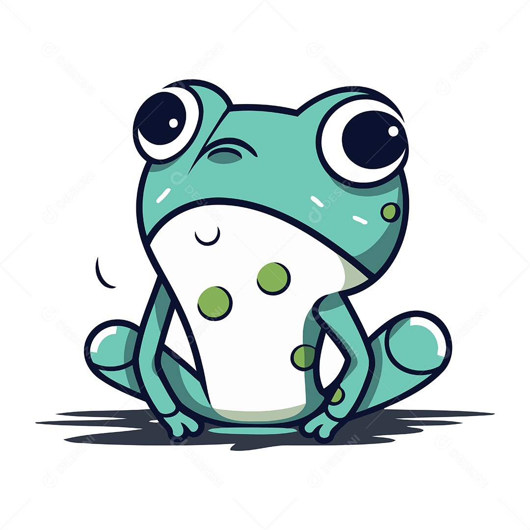 Sapo de Desenho Animado Ilustração Vetor EPS