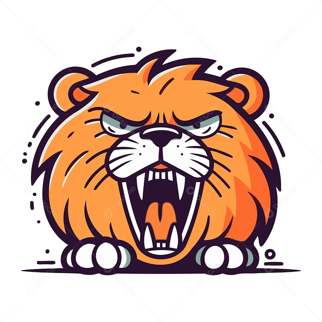 Castor Bravo de Desenho Animado Ilustração Vetor EPS