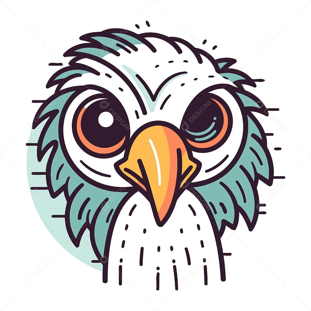 Águia de Desenho Animado Ilustração Vetor EPS