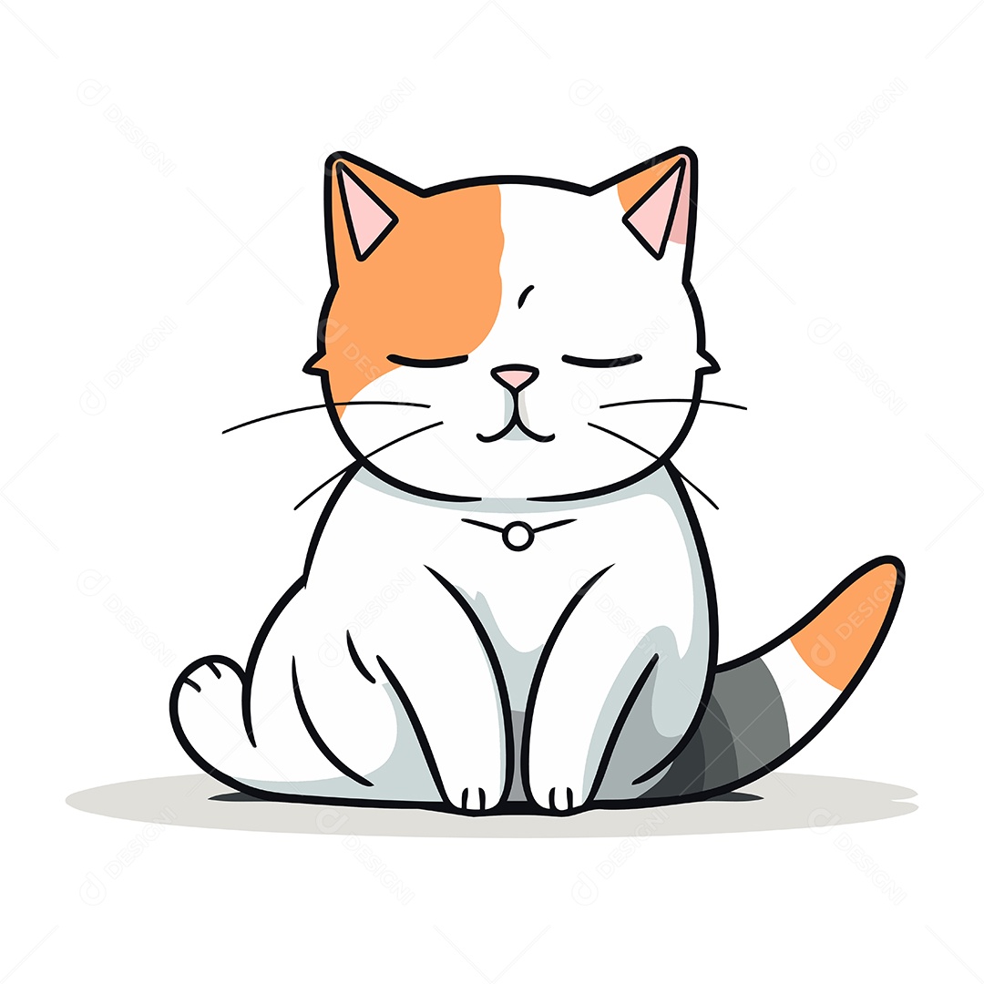 Gato de Desenho Animado Ilustração Vetor EPS
