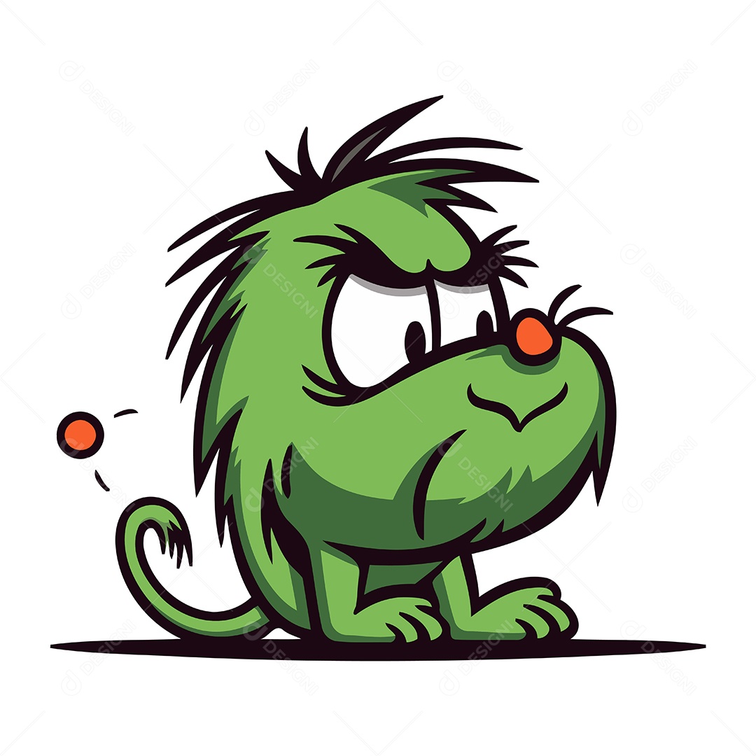 Monstro de Desenho Animado Ilustração Vetor EPS