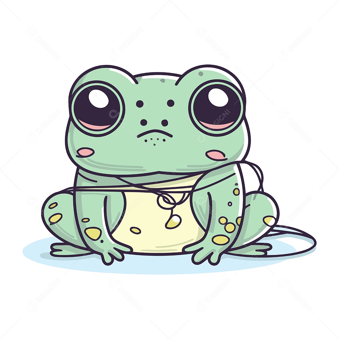 Sapo de Desenho Animado Ilustração Vetor EPS
