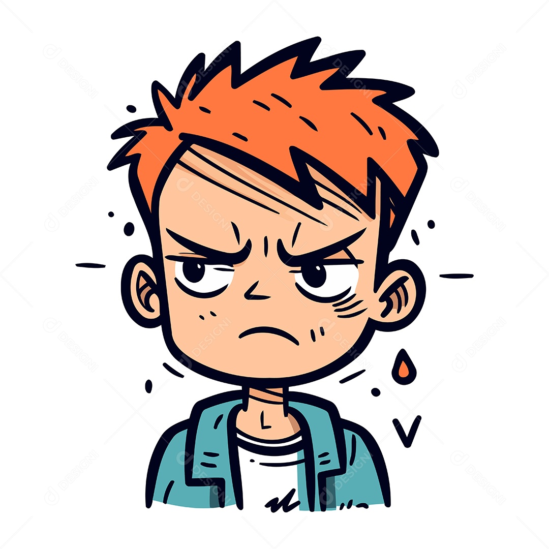 Menino de Desenho Animado Ilustração Vetor EPS