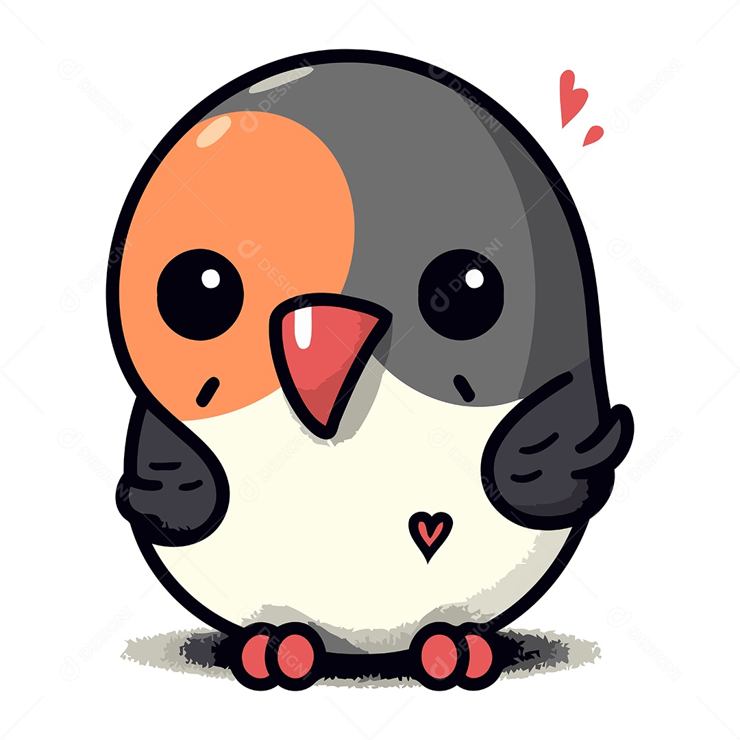 Pinguim Bonito de Desenho Animado Ilustração Vetor EPS