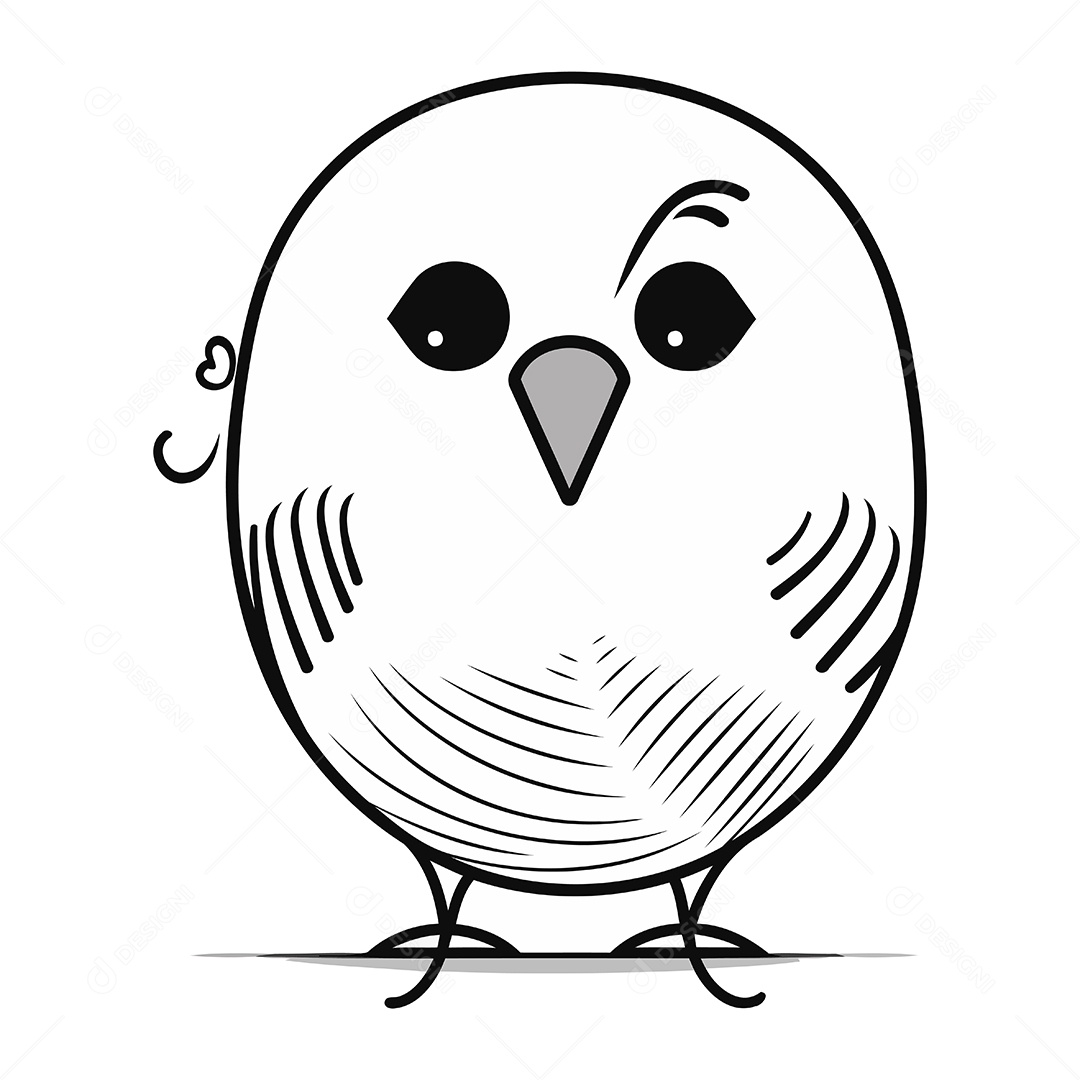 Pássaro Bonito de Desenho Animado Ilustração Vetor EPS