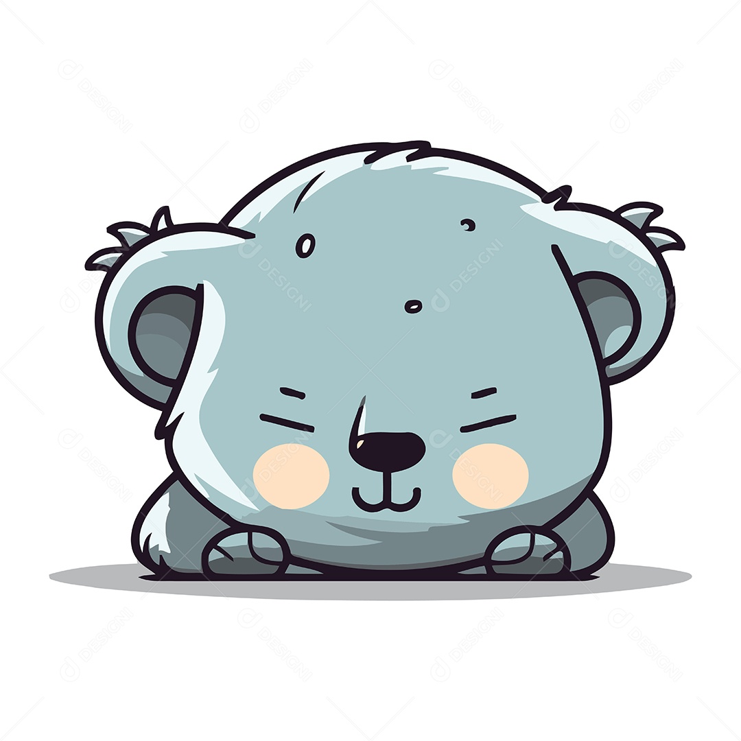 Coala Fofo de Desenho Animado Ilustração Vetor EPS