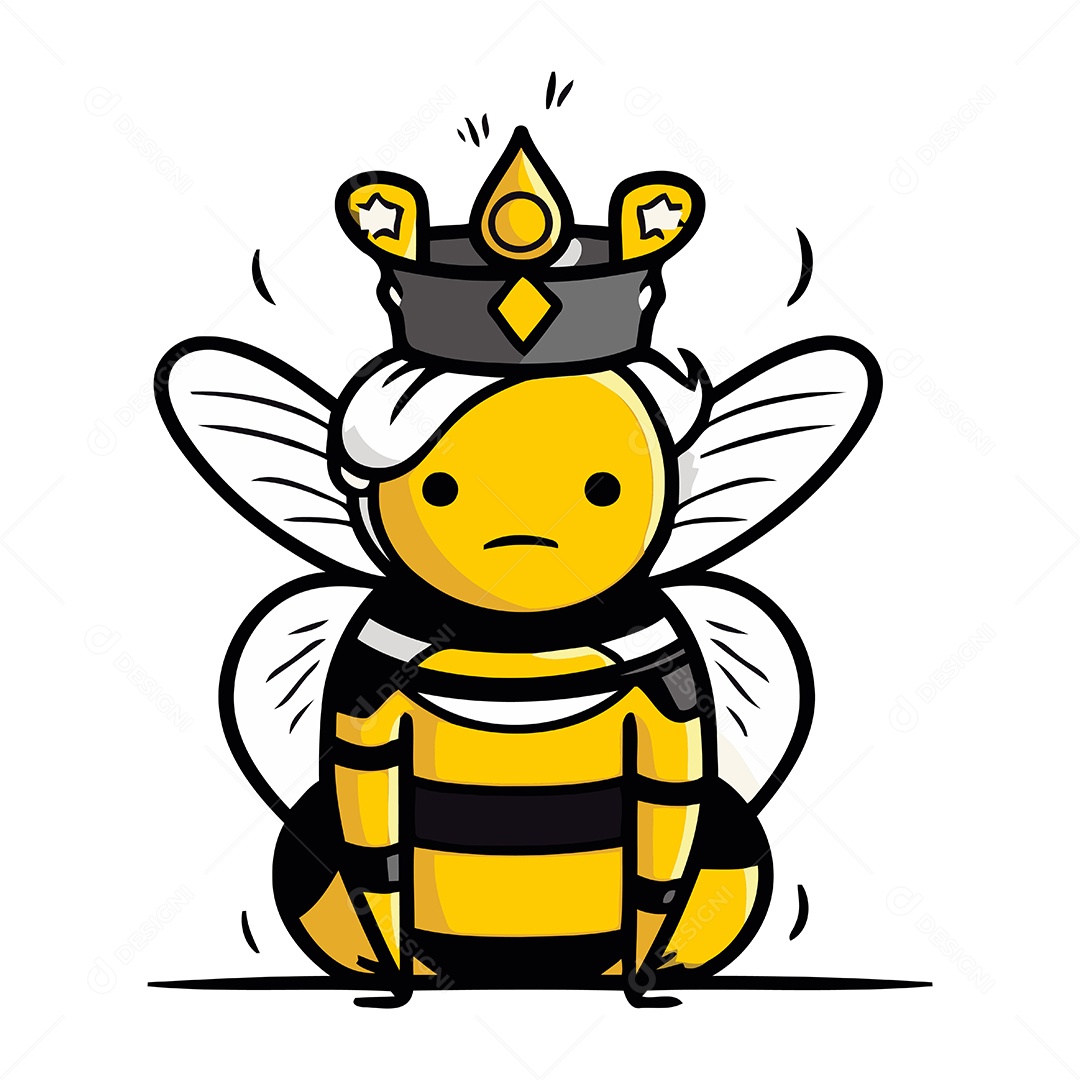 Abelha de Desenho Animado Ilustração Vetor EPS