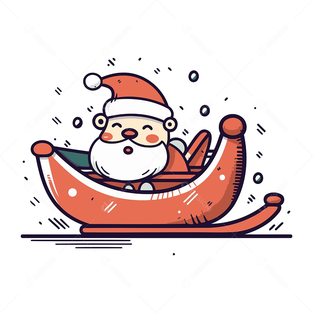 Papai Noel de Desenho Animado Ilustração Vetor EPS