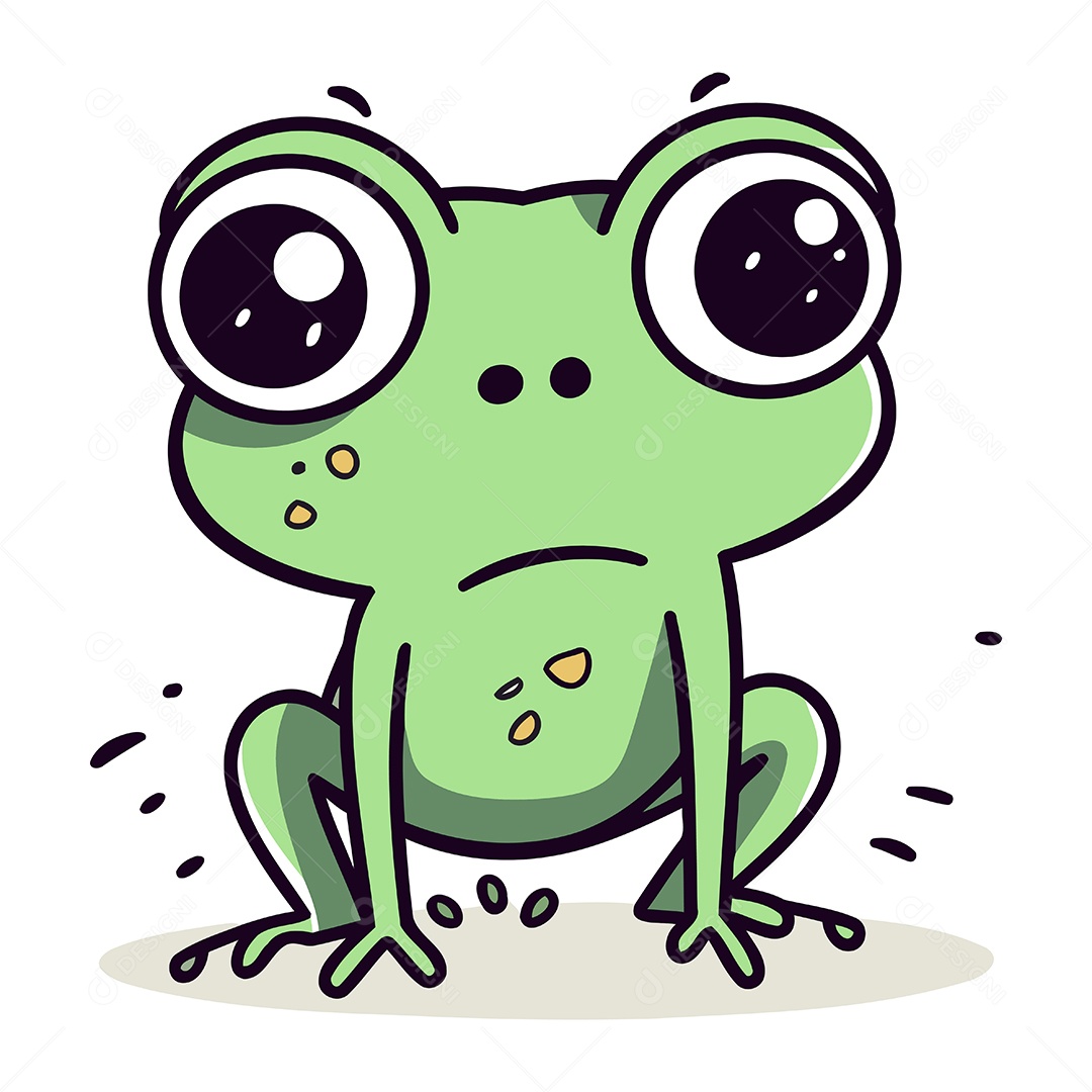 Sapo de Desenho Animado Ilustração Vetor EPS