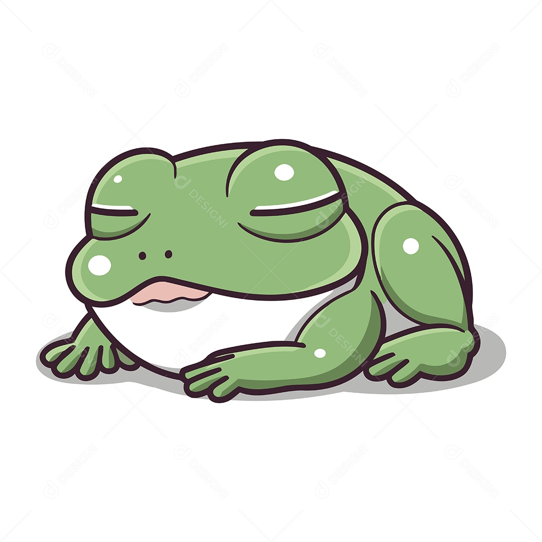 Sapo de Desenho Animado Ilustração Vetor EPS