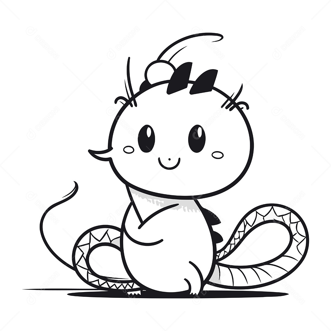 Cobra de Desenho Animado Ilustração Vetor EPS