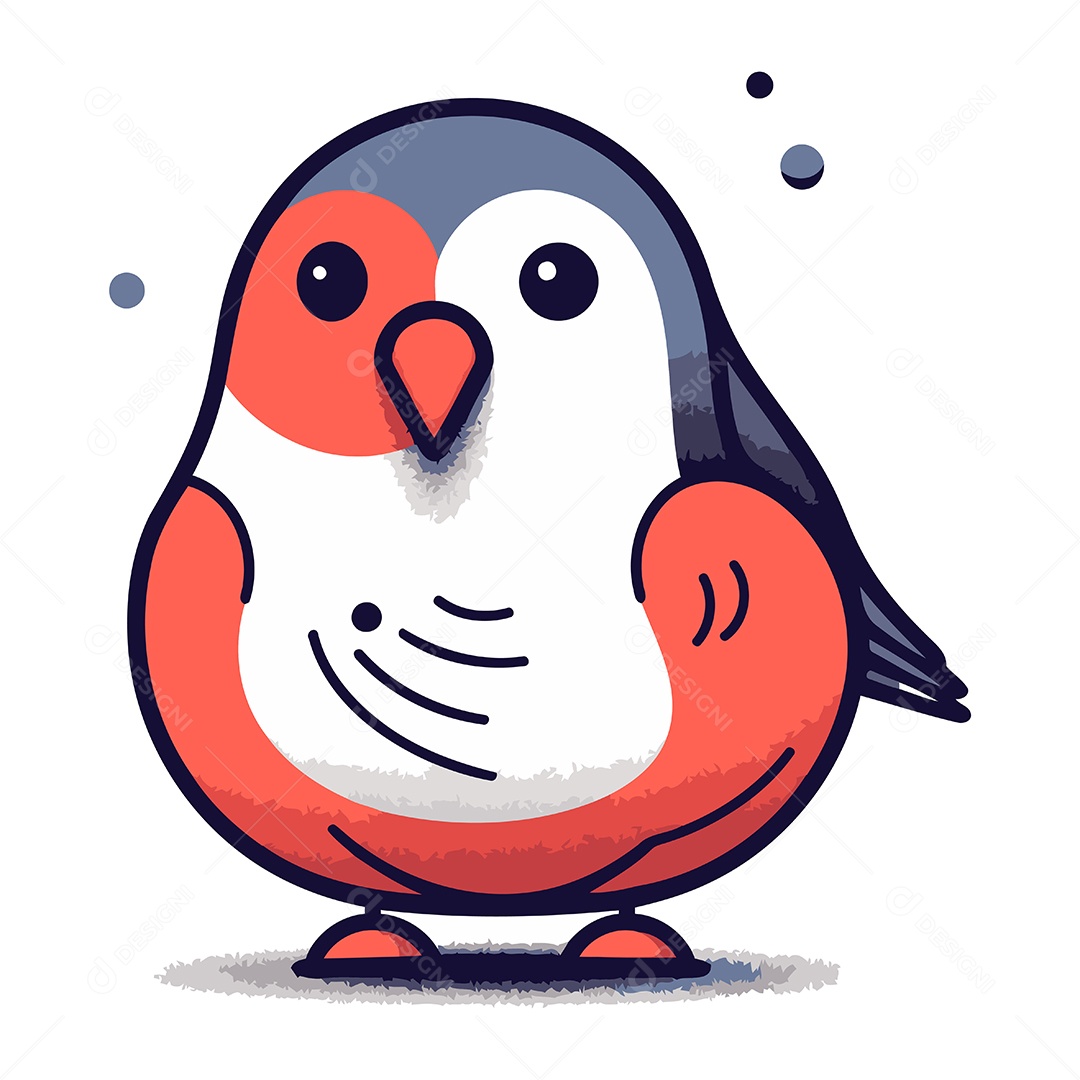 Pássaro Dom Fafe de Desenho Animado Ilustração Vetor EPS