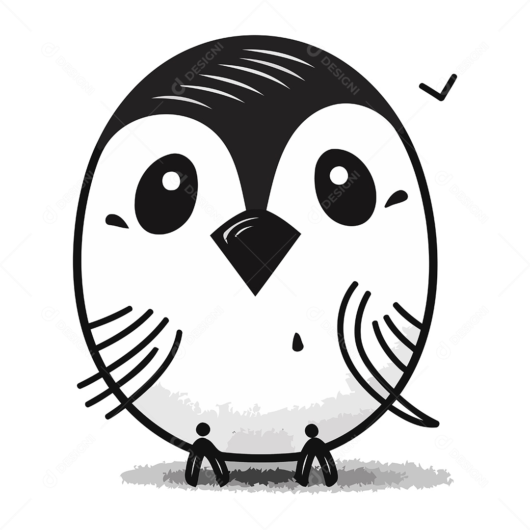 Coruja Fofa de Desenho Animado Ilustração Vetor EPS