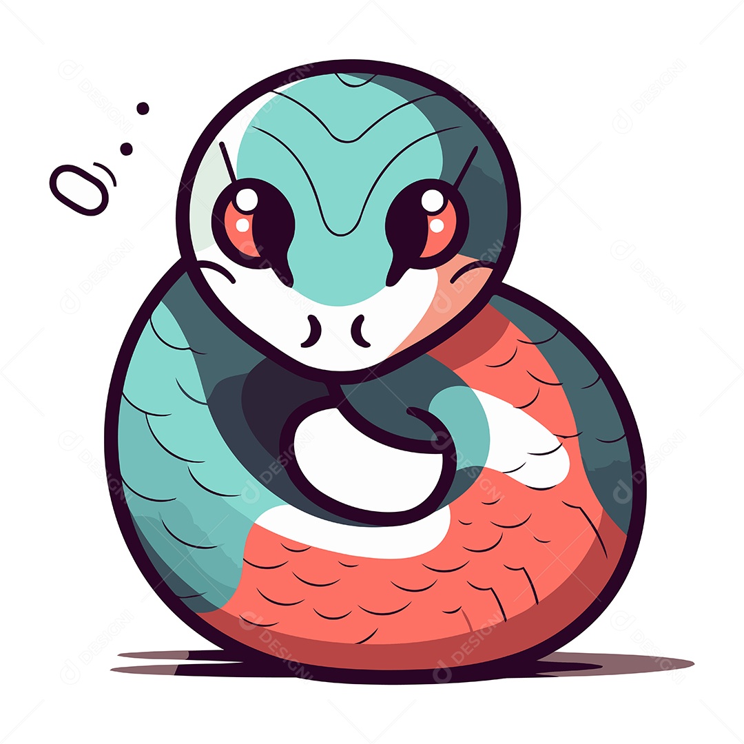 Cobra de Desenho Animado Ilustração Vetor EPS