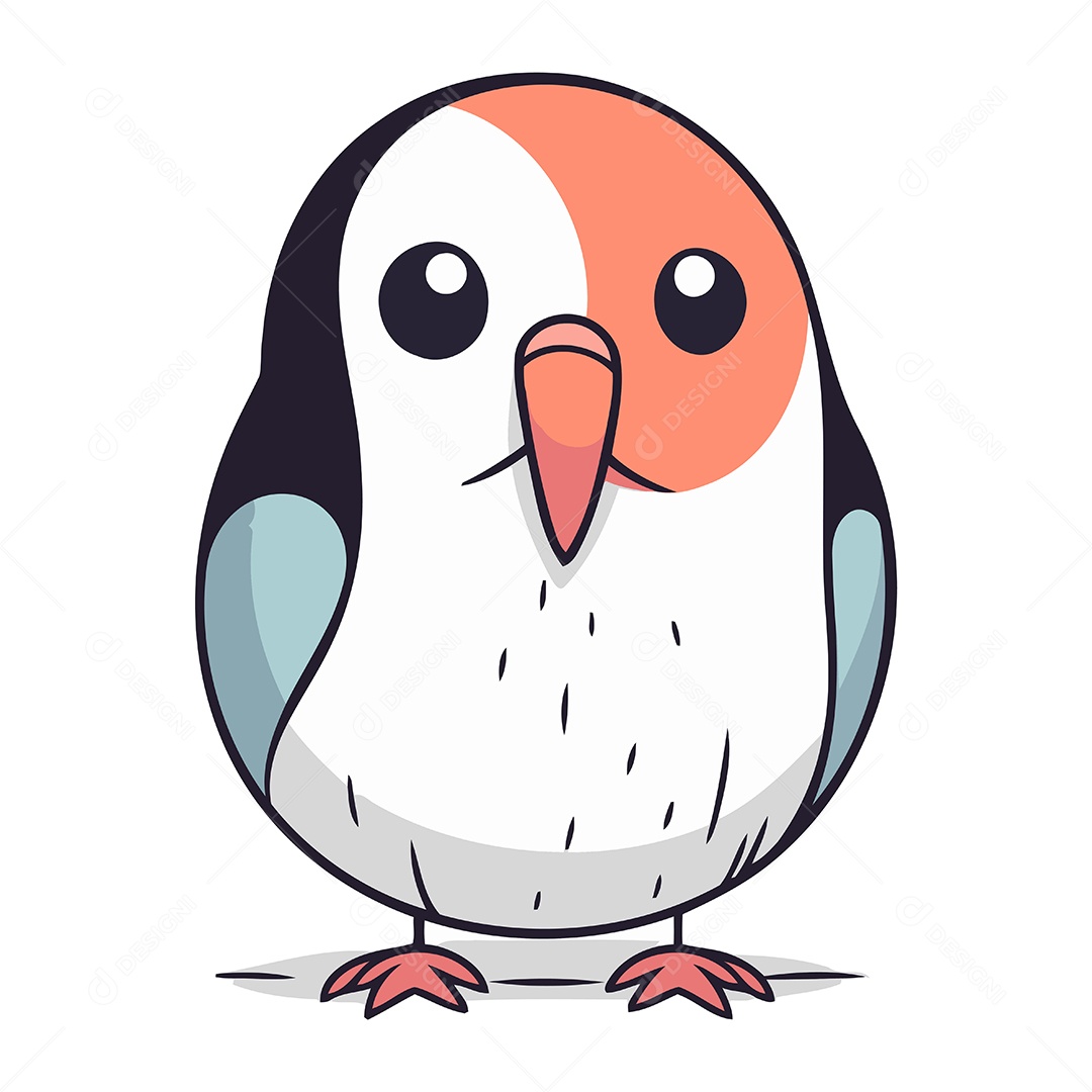 Pinguim de Desenho Animado Ilustração Vetor EPS