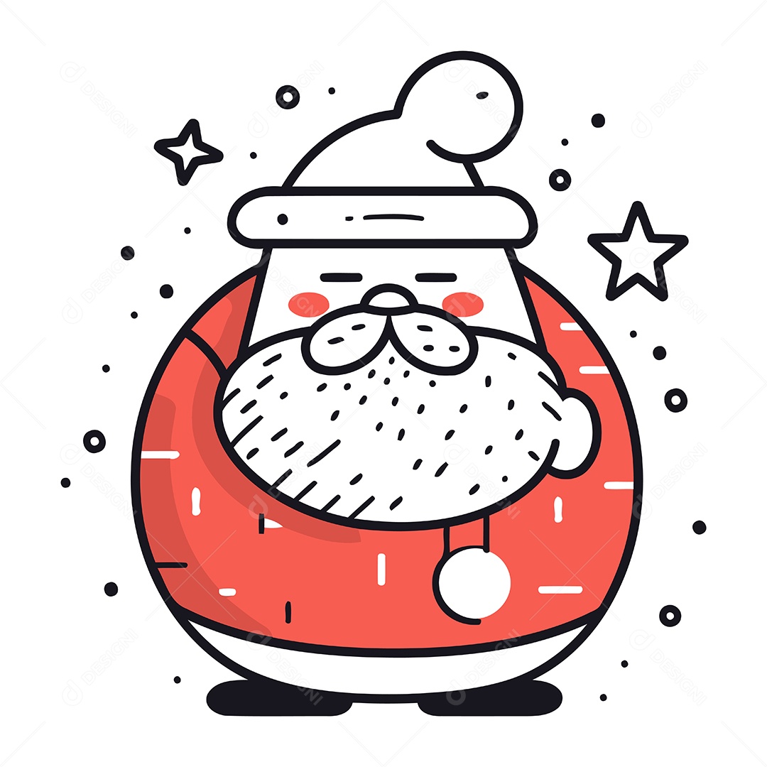 Papai Noel de Desenho Animado Ilustração Vetor EPS