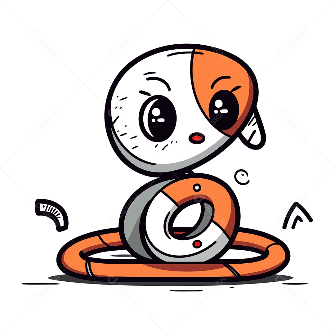 Robô de Desenho Animado Ilustração Vetor EPS